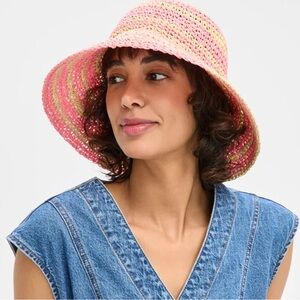 Chic Pink and Yellow Women's Sun Hat